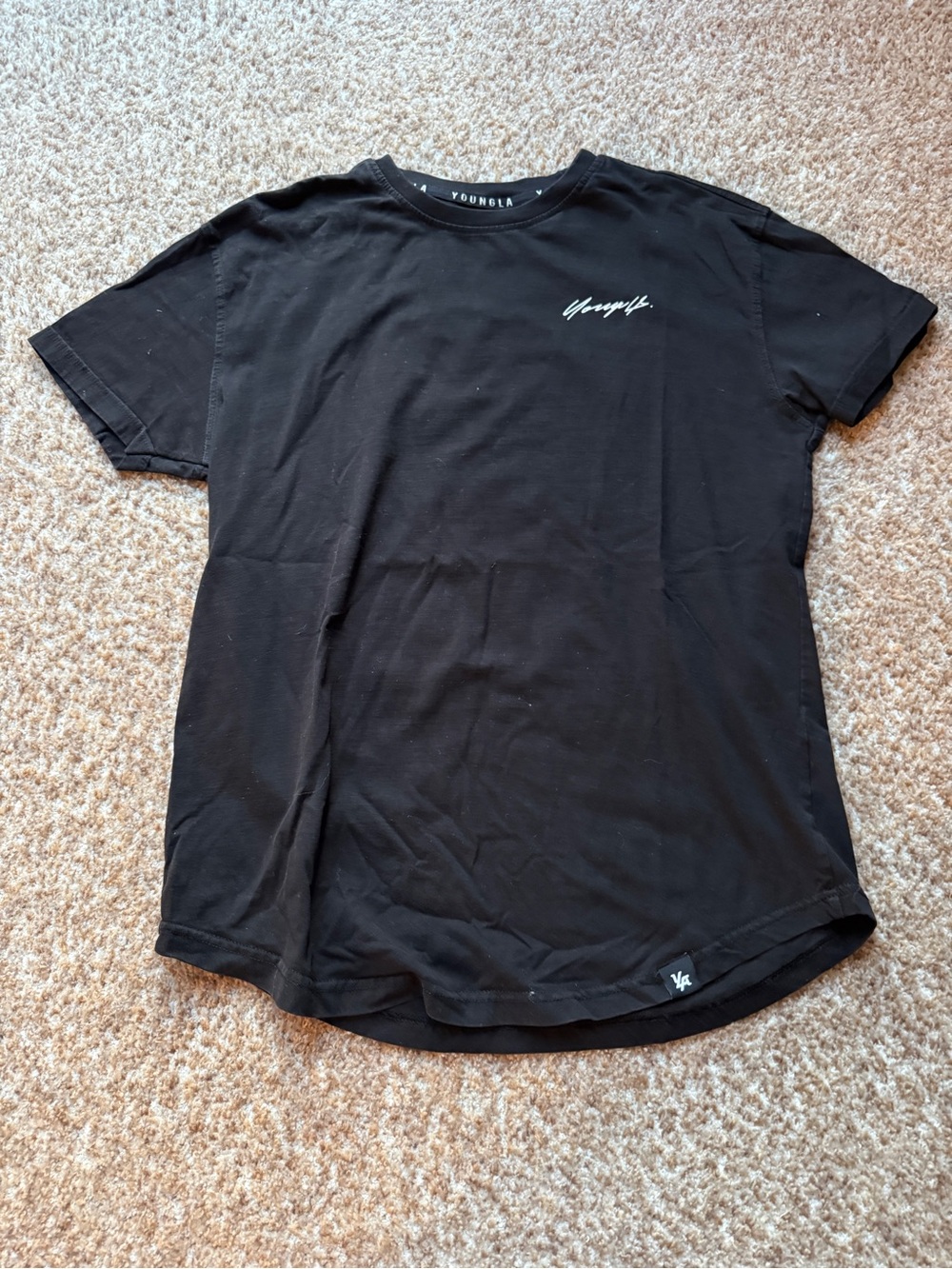 YoungLA Men's Black Signature Tee size small